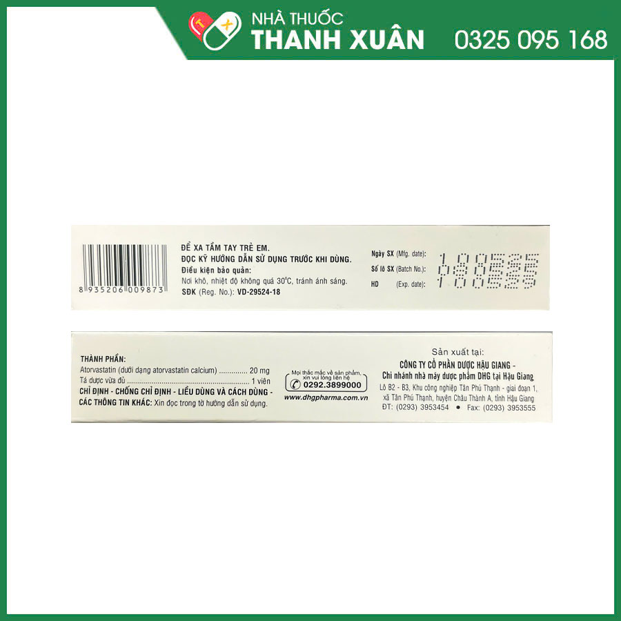 Lipvar 20mg điều trị giảm mỡ máu và dự phòng các biến cố tim mạch